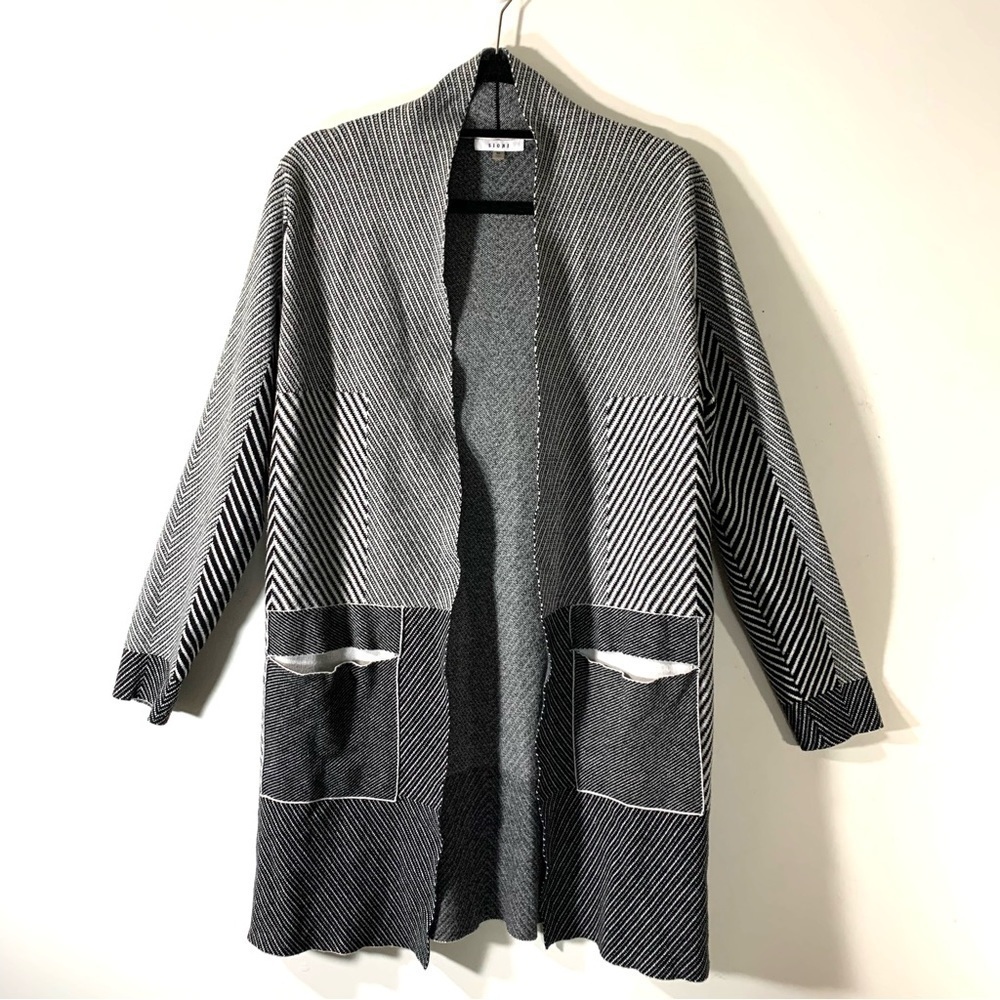 SIONI Long Line Open Cardigan Sweater Jacket